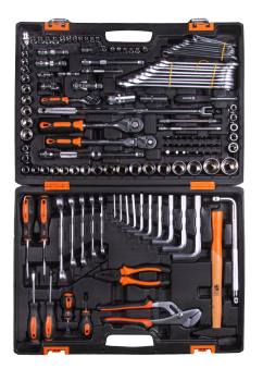 Набор инструментов, 1/2", 1/4", CrV, в кейсе 142 предм Вихрь