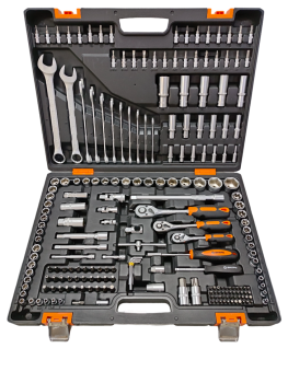 Набор инструментов, 1/2", 1/4", CrV, в кейсе 216 предм Вихрь
